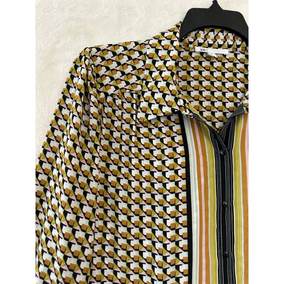 DR2 Daniel Rainn Abstract Hipster Button Shirt XL Retro - Picture 4 of 10